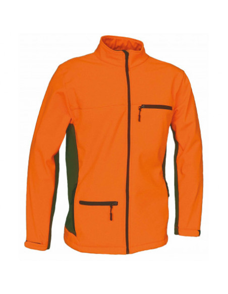 Chaqueta Soft Shell Norway Caqui-Naranja | Armería Bergantiños