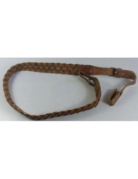 Correa trenzada en cuero viejo para rifle o escopeta
