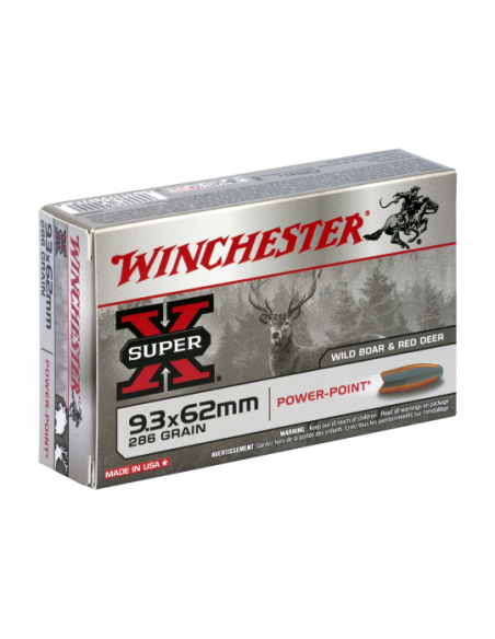 Munición Winchester Cal 9,3x62 Power Point - 286 gr