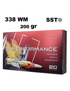 Munición Hornady 338 WM Superformance SST 200 gr