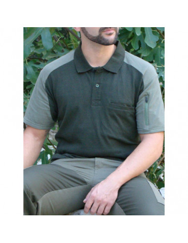 Polo color Caqui- manga corta