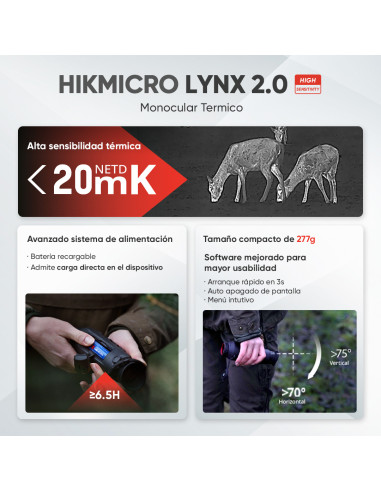 Monocular térmico LYNX Pro LH19 2.0 HIKMICRO Monocular térmico LYNX Pro LH19 2.0 HIKMICRO