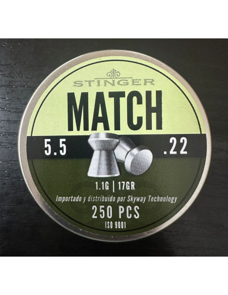 BALIN STINGER MATCH 5,5mm (250 pzs) .22 1.1G