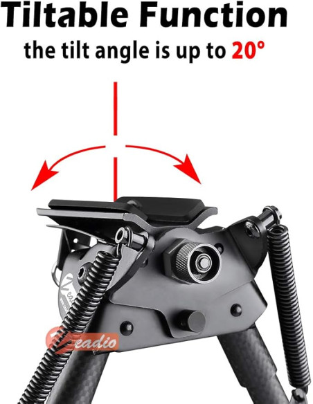 Bípode central con bloqueo de palanca QD - Negro