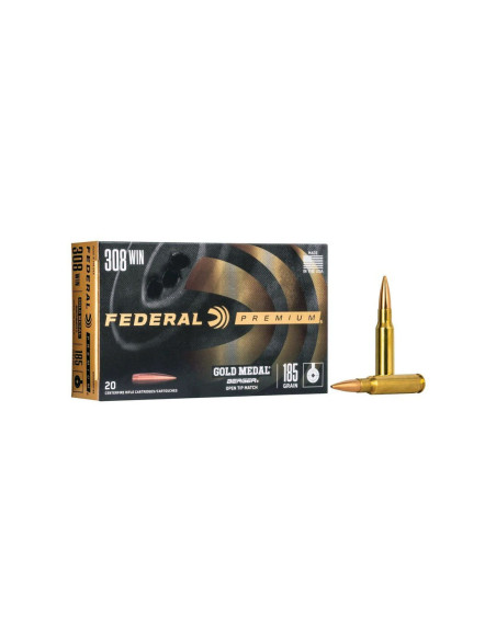 308 Win. - 185 grains Munición metálica FEDERAL Gold Medal Berger