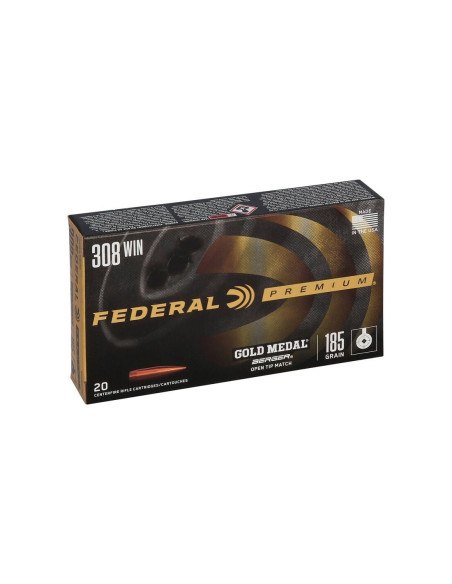 308 Win. - 185 grains Munición metálica FEDERAL Gold Medal Berger