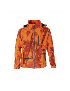 Chaqueta impermeable naranja/camuflaje