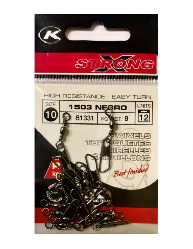 Esmerillón simple con imperdible de latón pavonado